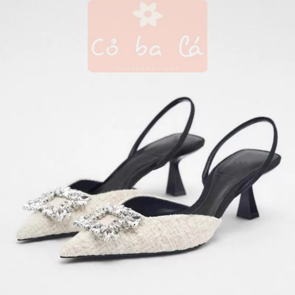 GIÀY CAO GÓT COBALA SHOES - SỤC NỮ BÍT MŨI NHỌN GẮN TAG ĐÁ PHONG CÁCH THỜI TRANG HỞ HẬU HIỆN ĐẠI G23042500