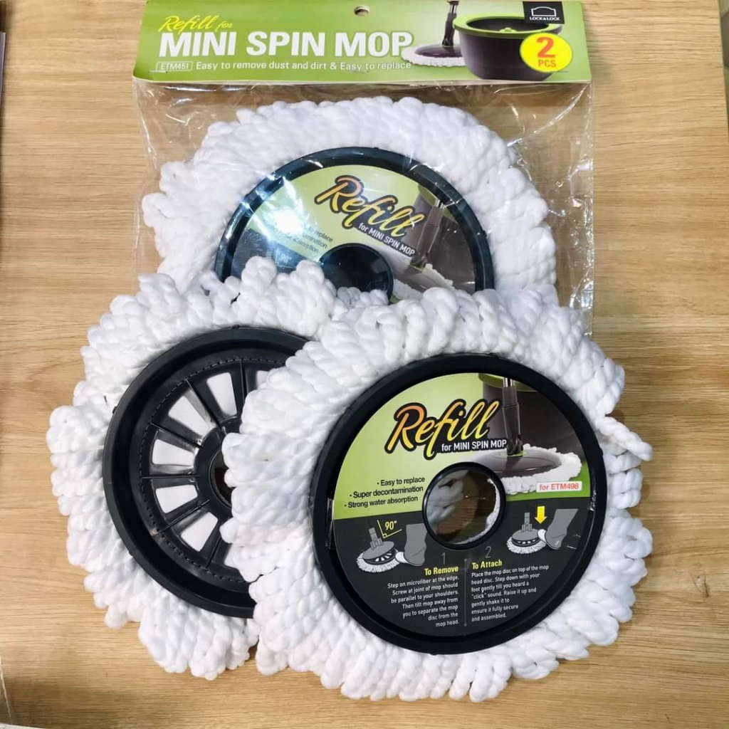 SET 2 BÔNG LAU NHÀ THAY THẾ LOCK&LOCK - ETM451  - HÀNG CHÍNH HÃNG