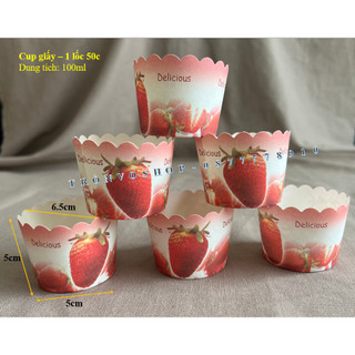 Cup giấy - 1 lốc 50 cup - size 50*45cm [ Giao Ngẫu Nhiên ]