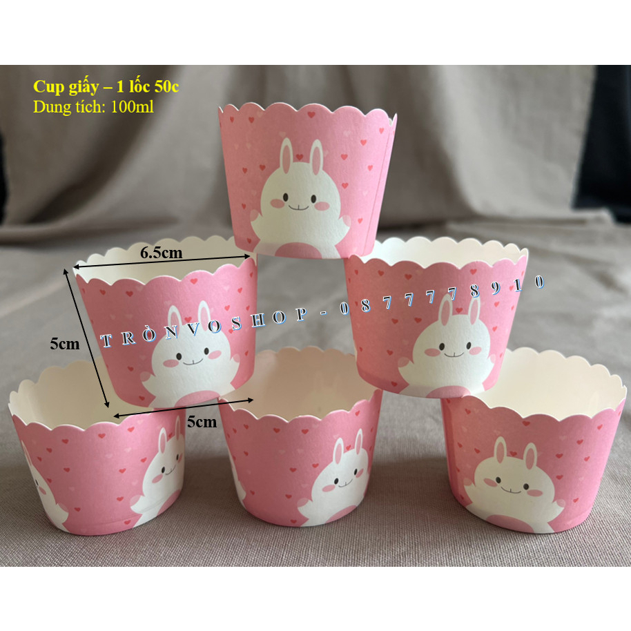 Cup giấy - 1 lốc 50 cup - size 50*45cm