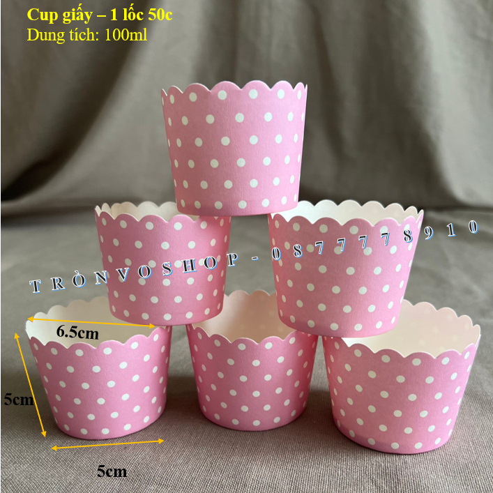 Cup giấy - 1 lốc 50 cup - size 50*45cm