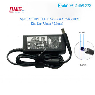 Sạc laptop Dell 19.5V-3.34A 65W (Kim to, 7.4 * 5.0mm)