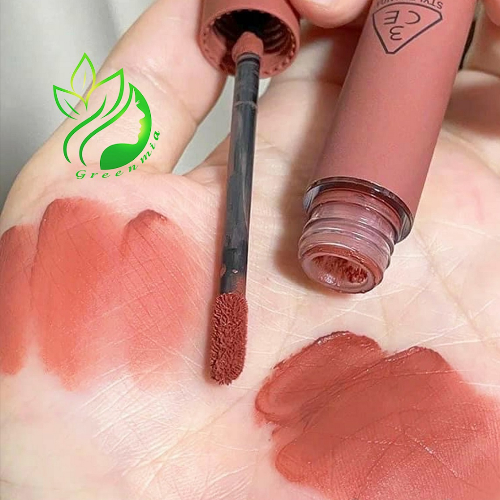 Son 3CE Velvet Lip Tint Walk N Talk Màu Nâu Đào Đậm Tông Trầm Siêu Xinh
