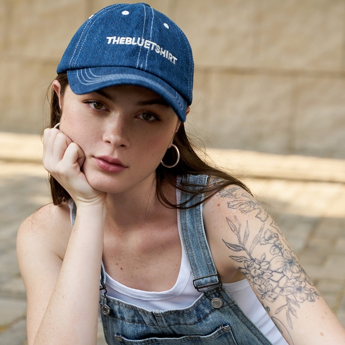 TheBlueTshirt - Nón Lưỡi Trai Nữ Vải Denim - Blue Denim Cap