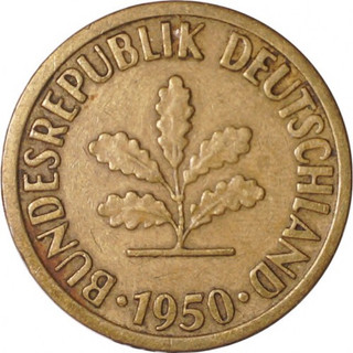 xu sưu tầm  10 pfennig, của Đức 1950-2001