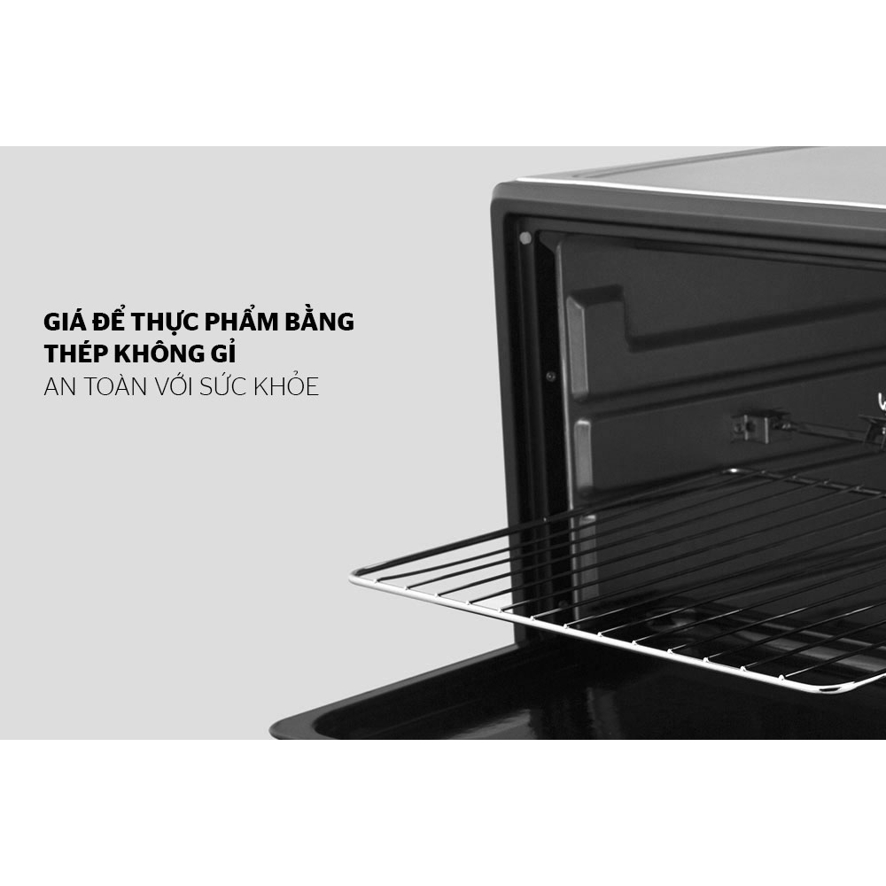 Lò nướng 10L Sunhouse SHD4206 / 4207LB + tặng dao làm bếp màu đen