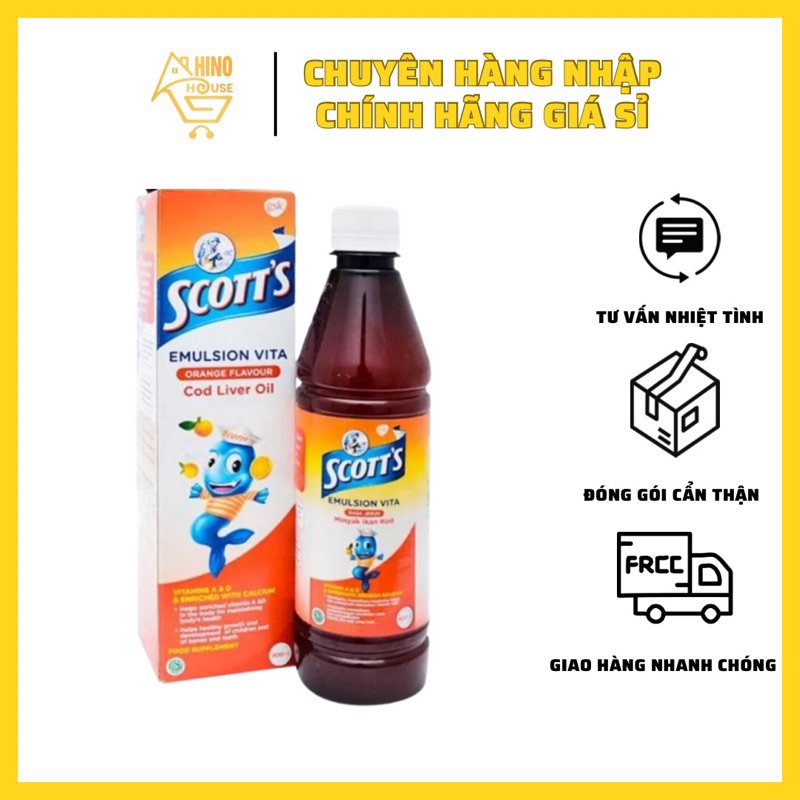 Siro SCOTT S Thái Lan vị cam giúp bé ăn ngon và mau tăng cân 200ml