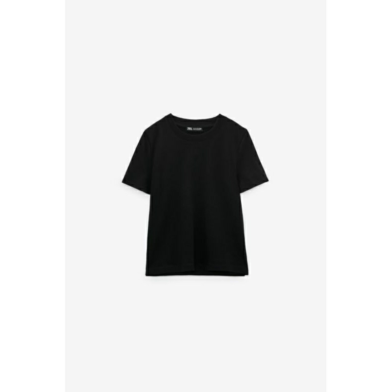 ZARA AUTHENTIC ( có ảnh thật ) Áo thun cổ tròn Zara màu đen size S