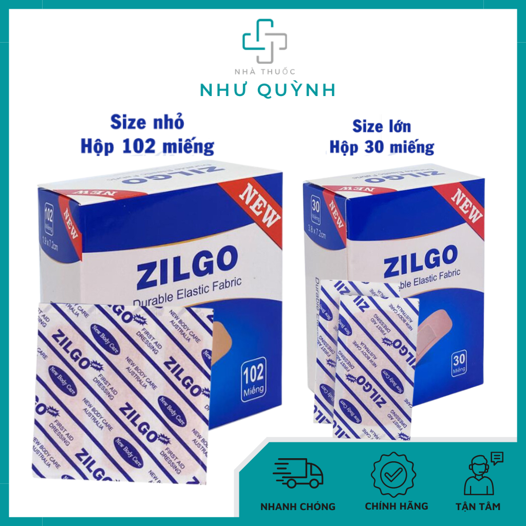 Băng Cá Nhân Zilgo - Băng Vết Thương, Băng Cá Nhân Urgo, Băng Y Tế Sơ Cứu Vết Thương - NT Như Quỳnh