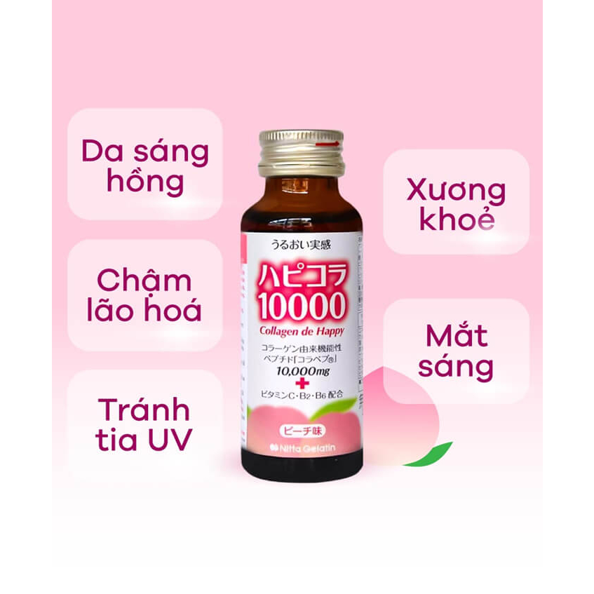 Thức Uống Bổ Sung Collagen Nitta Gelatin Collagen De Happy (50mlx10)