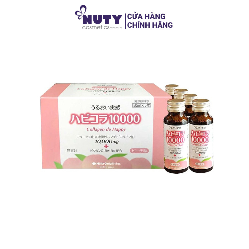 Thức Uống Bổ Sung Collagen Nitta Gelatin Collagen De Happy (50mlx10)