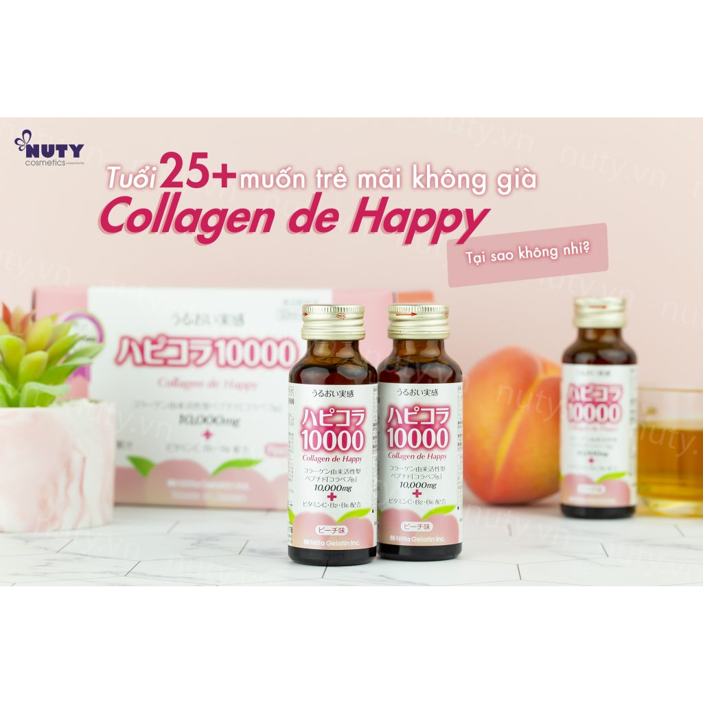 Thức Uống Bổ Sung Collagen Nitta Gelatin Collagen De Happy (50mlx10)