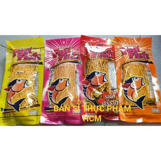 Cá khô sợi full fish vị cay, vị bbq, vị gà nướng và vị cua 80g thái lan