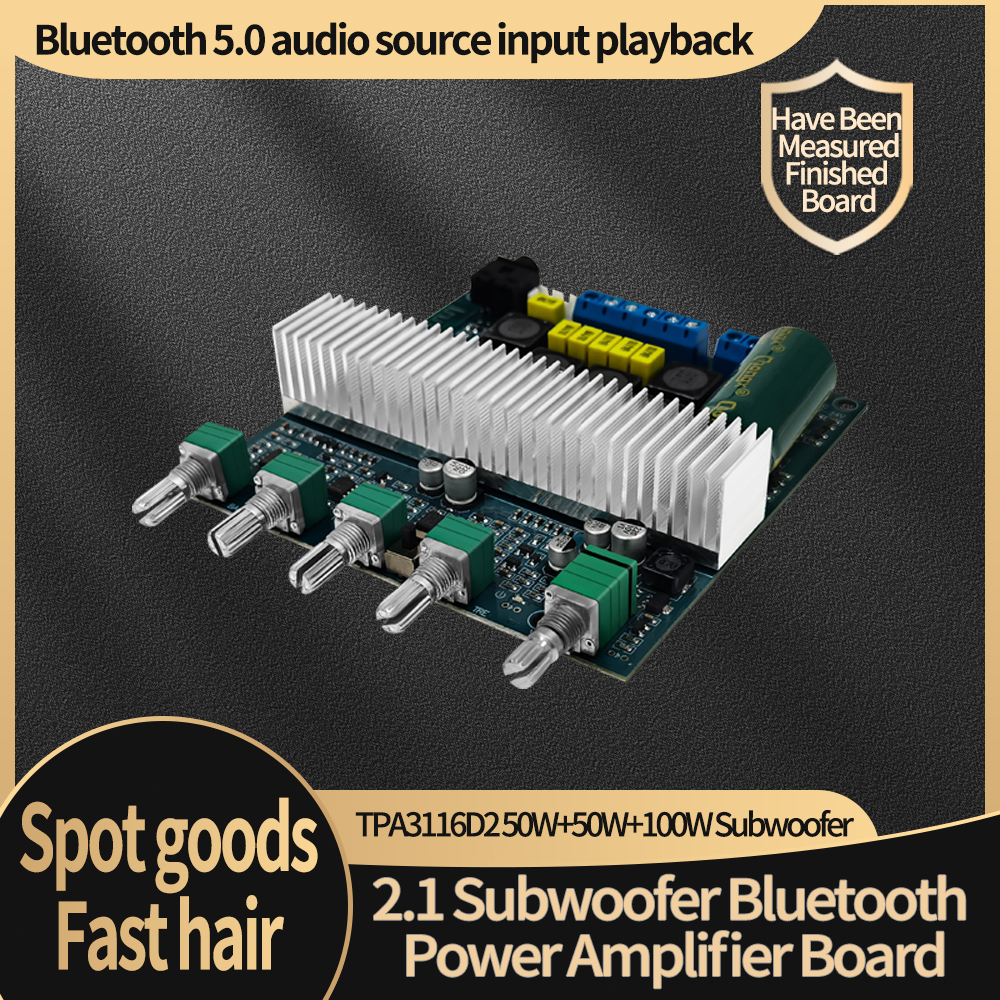 Original Tpa3116 Bảng mạch khuếch đại âm thanh TPA3116d2  2.1 DC12V-24V 2 x 50W và 10 kênh tiện lợi
