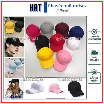 Mũ Lưỡi trai nam trơn, Nón kết nam nữ trơn bassic, mũ đi biển nam form unisex , gồm 6 màu MT01 - HAT Style