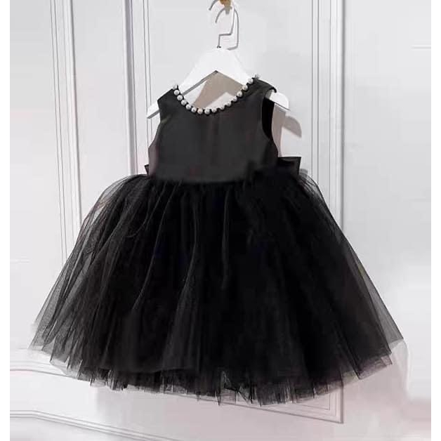 Đầm Công Chúa V Sau Phú Lưới Đính Nơ Siêu Xinh Xắn Phù Hợp Mặc Phù Dâu Đám Cưới, Sinh Nhật