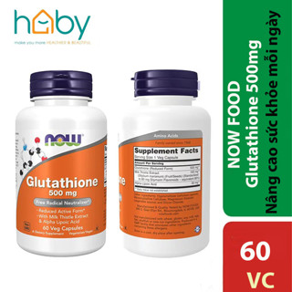 Now Foods - Chất chống oxy hóa tế bào Glutathione 500 mg. - 60 Viên Nang Chay