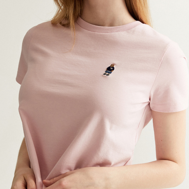 Áo thun croptop nữ Whoau chính hãng in hình logo gấu đẹp mắt tạo điểm nhấn phong cách | WHRAD2428F
