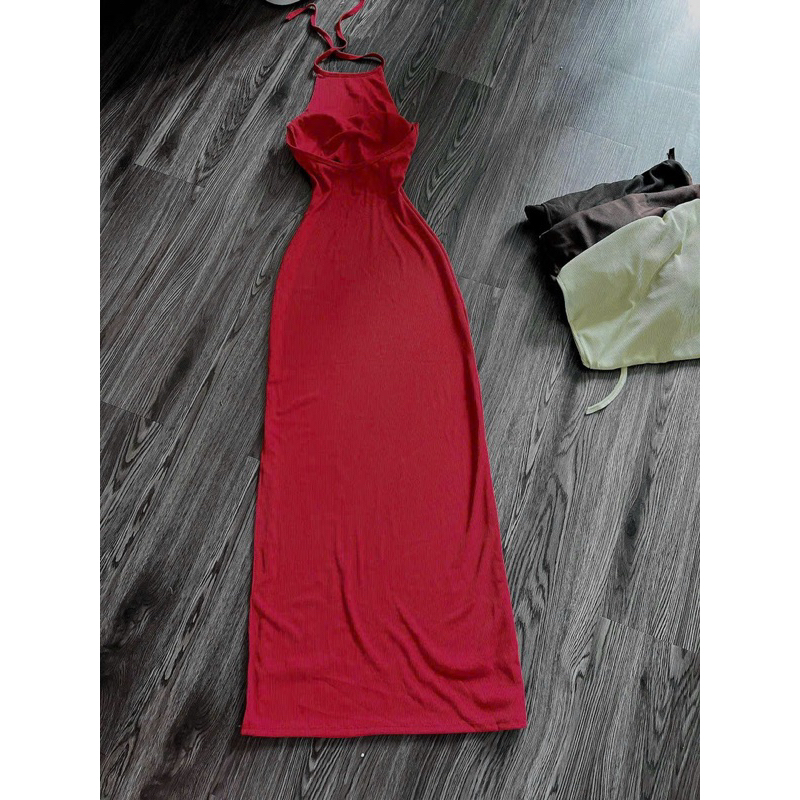 RẺ VÔ ĐỊCH Đầm Maxxi Yếm Tăm Lạnh Hở Lưng Cúp Mút Ngực Dáng Dài Đuôi Cá | BigBuy360 - bigbuy360.vn