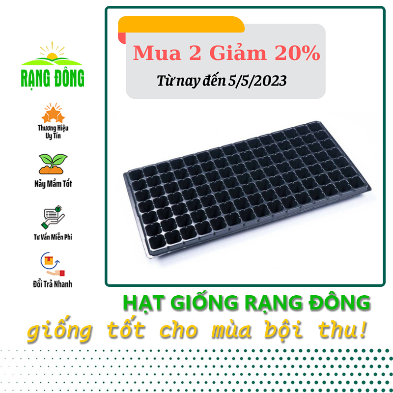 Khay Ươm Hạt giống 105 Lỗ nhựa dẻo, chịu nhiệt tốt, độ bền cao - Hạt giống Rạng Đông
