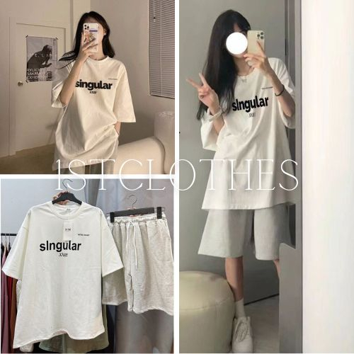 Bộ áo thun quần đùi basic hàn quốc 1STCLOTHES