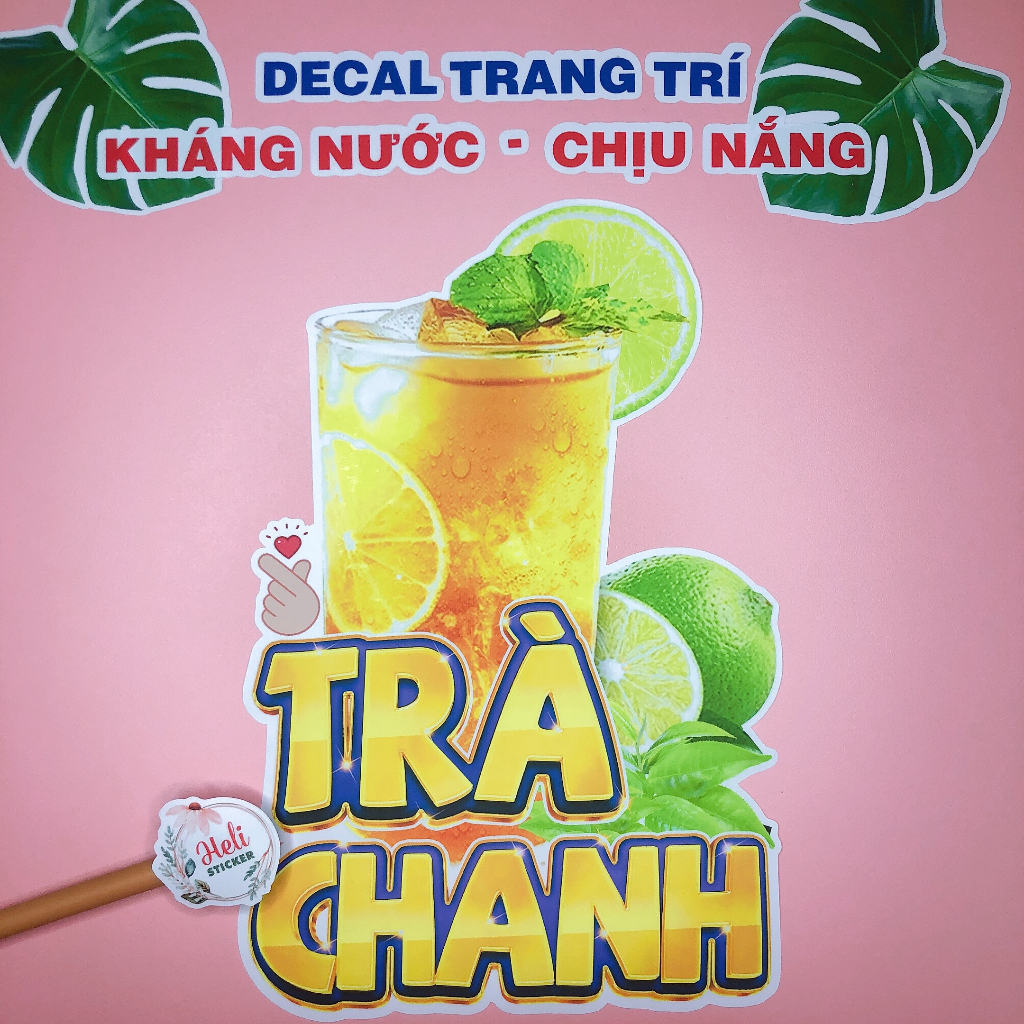 Decal Trang Trí Quán CÀ PHÊ, TRÀ SỮA Các Loại ✨ Hình Dán Coffee, Trà Đào, Trà Tắc, Trà Chanh, Trà Vải, Trà Dâu, Dừa Tắc.