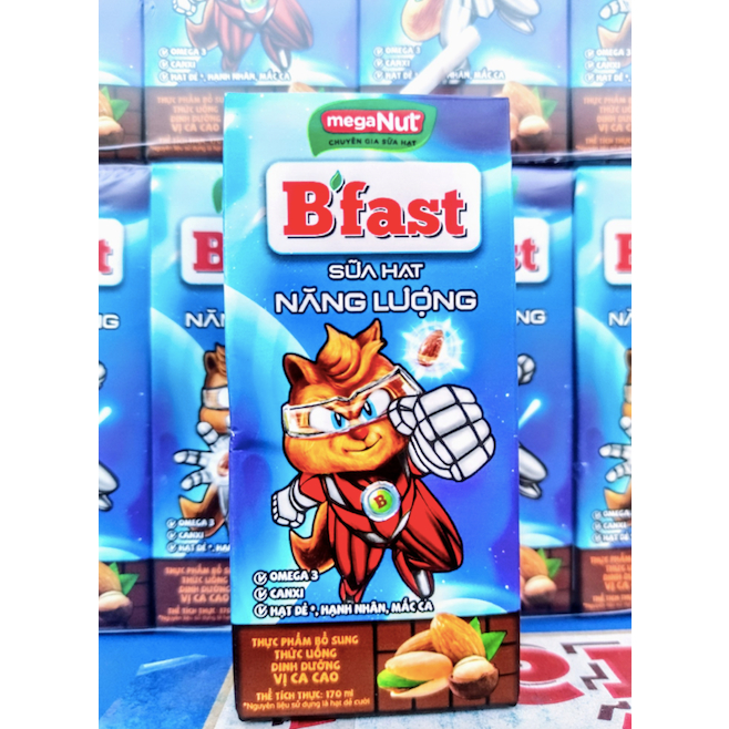 Thùng Sữa Lúa Mạch B'fast ( Bfast) Giàu CanXi (48hộp x 170ml)