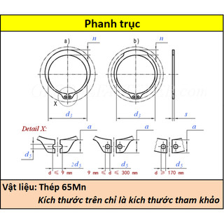Phanh trục 75 (70.5) - 130 (123)