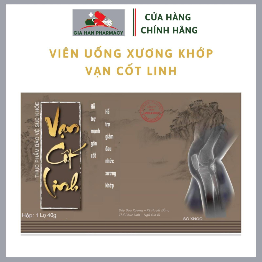 Viên uống Xương Khớp Vạn Cốt Linh hỗ trợ mạnh gân cốt - Hộp 30 gói - Gia Hân Pharmacy