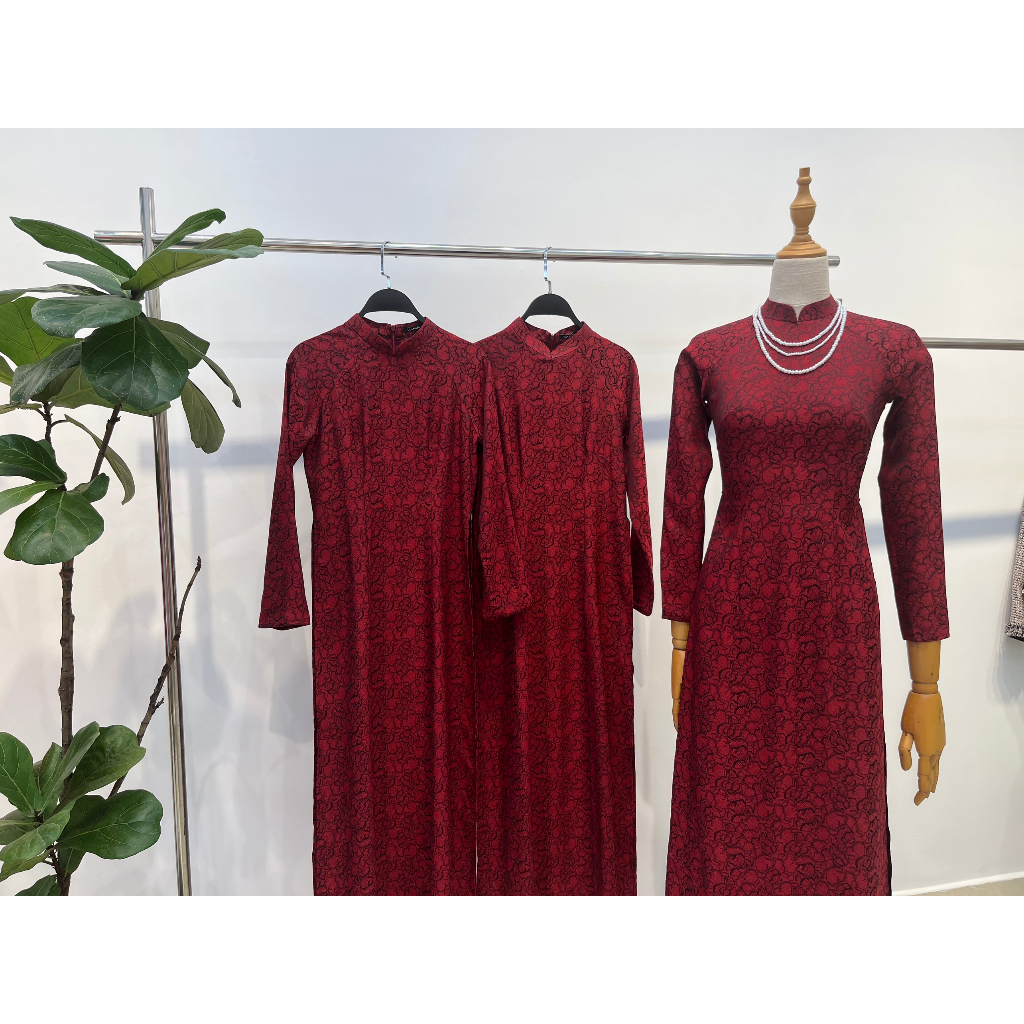 VANIA - Áo dài truyền thống Hoa Cẩm Chướng ADNL.CAMCHUONG