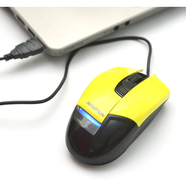 Mouse NEWMEN G10 PLUS Black/Yellow USB Chính hãng- CHUỘT MÁY TÍNH- CHUỘT CÓ DÂY