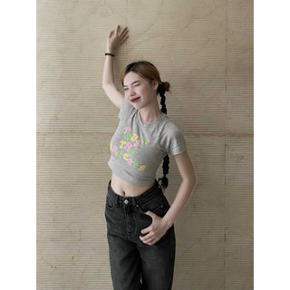 Áo Croptop In Chữ TRUST THE PROCESS| ROKY TOP | Secodee