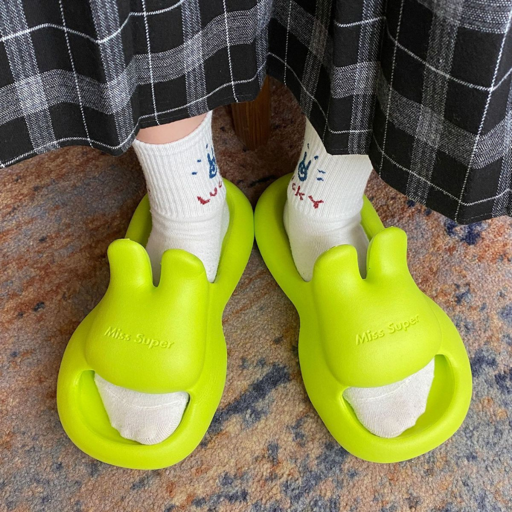 Dép nam nữ Dép bánh mì tai thỏ -chất liệu siêu nhẹ cực dễ thương