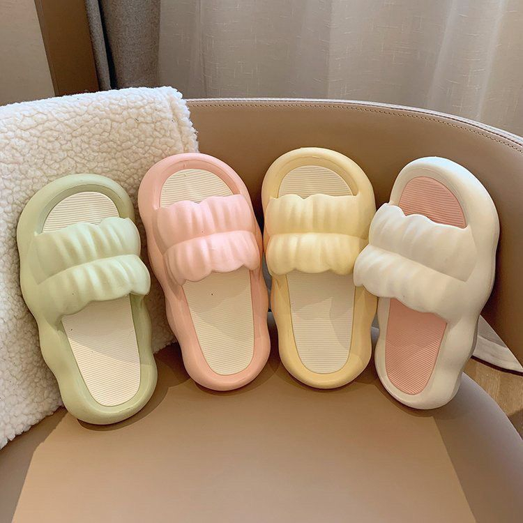 Dép bánh mì nữ mùa hè đế dày Trong Nhà Chống Trượt Thoải Mái Thời Trang