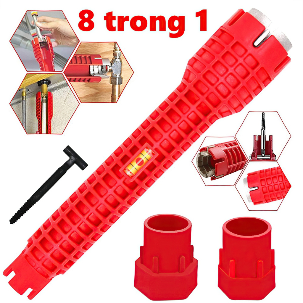 Bộ cờ lê đa năng 8 trong 1 sửa chữa vòi nước bồn rửa nhà bếp / phòng tắm