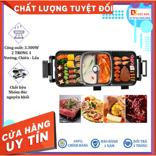 Bếp lẩu nướng 2 trong 1 chống dính cao cấp DK-KS03-J - Bảo hành 12 tháng