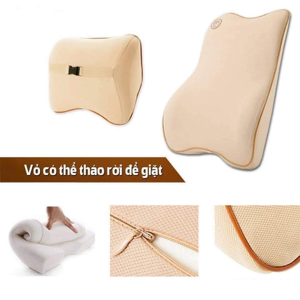 Gối tựa đầu và lưng cao su non ô tô dùng để ghế ô tô, ghế văn phòng | BigBuy360 - bigbuy360.vn