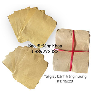100c Túi giấy 15x20 loại đựng bánh tráng nướng, gà rán, khoai tây
