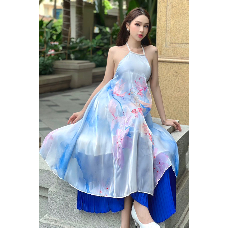 Max yếm phối bèo dập ly (xanh) - HÌNH CHỤP THẬT 100%i