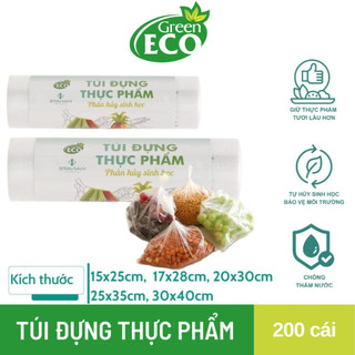Túi đựng thực phẩm tự hủy sinh học Green Eco 200 cái/cuộn