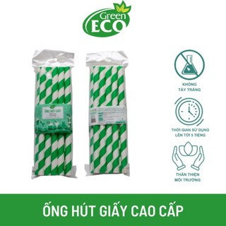 Ống hút giấy Green Eco phi 12 - các màu