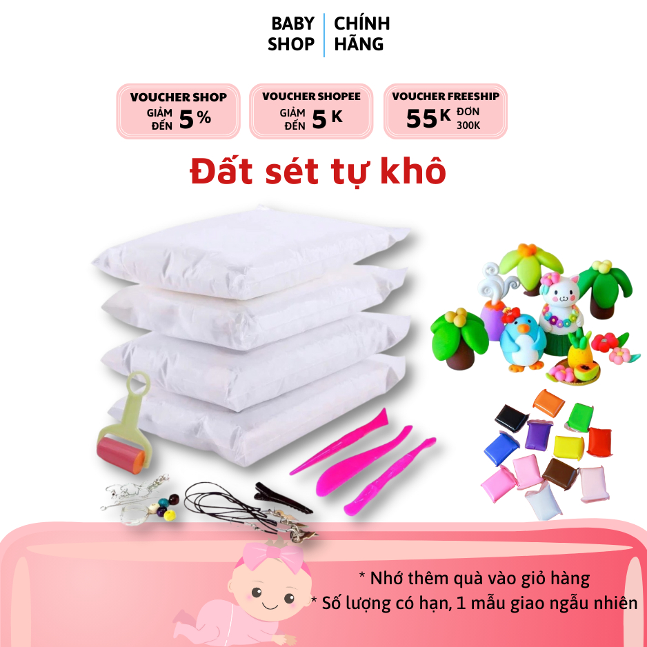 Đất sét tự khô siêu nhẹ gói 100gram làm slime, Đất nặn đồ handmade đủ màu sắc an toàn tuyệt đối