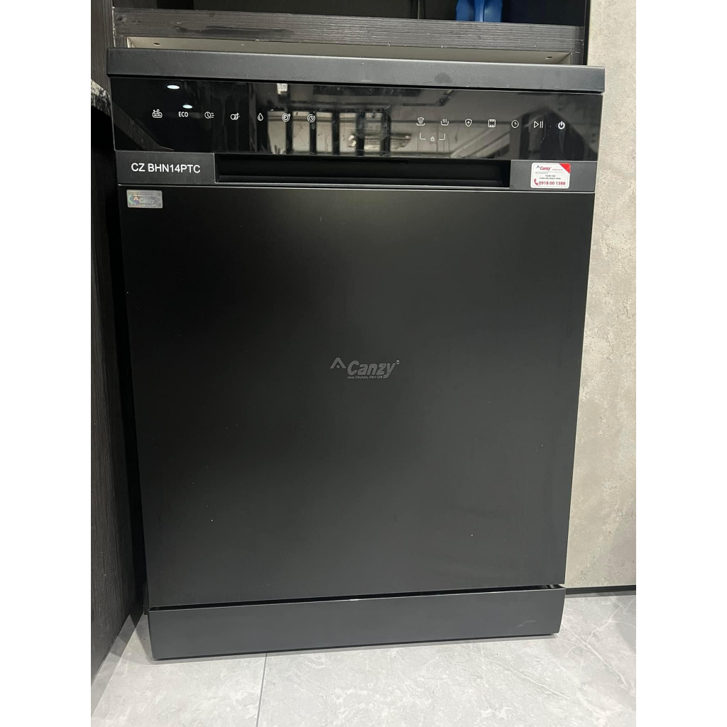 Máy rửa bát Canzy CZ BHN14PTC  - NK Malaysia, BH 5 năm, Diệt khuẩn UV,Sấy khí nóng PTC - Hàng chính hãng