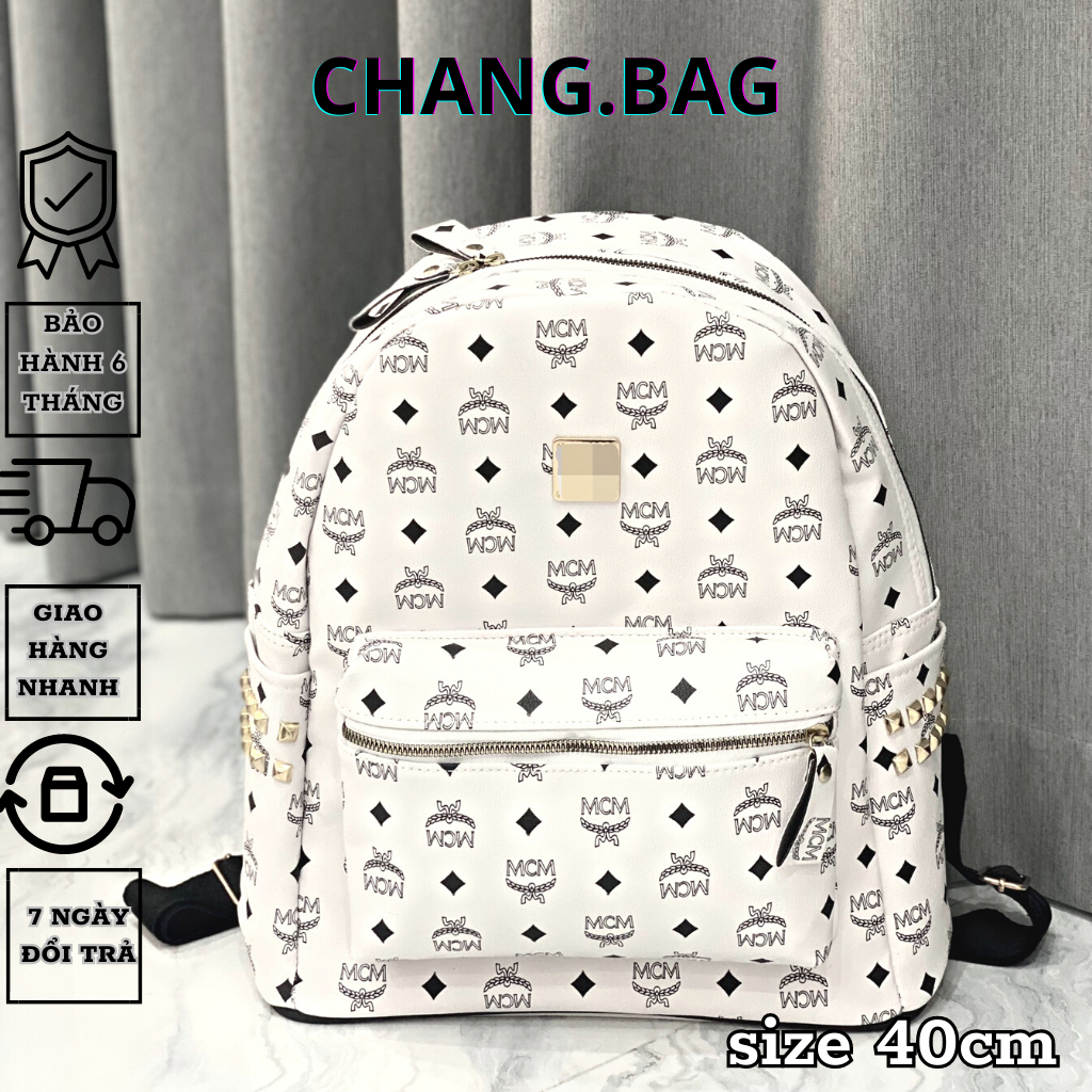 Balo Da M.C.M Thời Trang Nam nữ Giá Rẻ Size 40cm