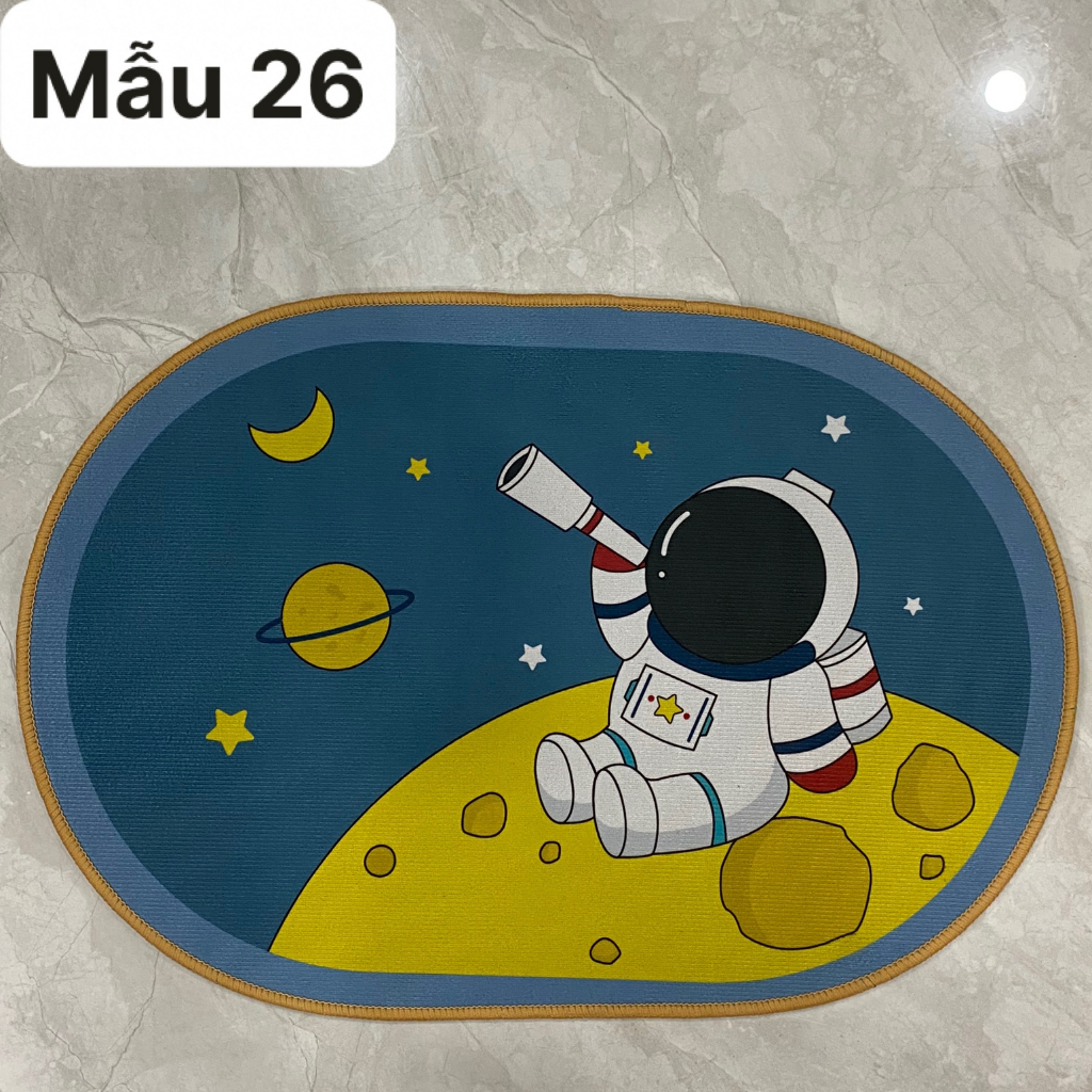 Thảm Lau Chân Bầu Dục 3D Hình Thú Loại 1 , Thảm Chùi Chân Giá Sỉ