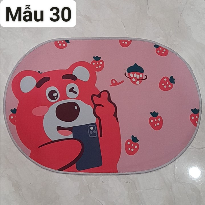 Thảm Lau Chân Bầu Dục 3D Hình Thú Loại 1 , Thảm Chùi Chân Giá Sỉ