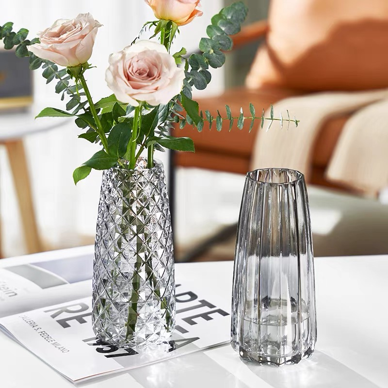 Bình hoa thuỷ tinh decor cao cấp QShop Decor, lọ cắm hoa phong cách Bắc Âu Vintage symphony