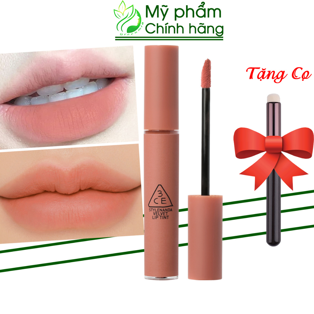 Son 3CE Velvet Lip Tint Like Gentle – Màu Be Hồng Nude Nhẹ Nhàng Như Sương Mai