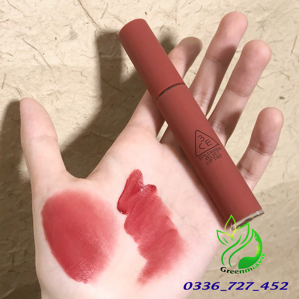 Son 3CE Velvet Lip Tint Daffodil Son Kem Tint Màu Đỏ Đất Lì Bền Màu Lâu Trôi