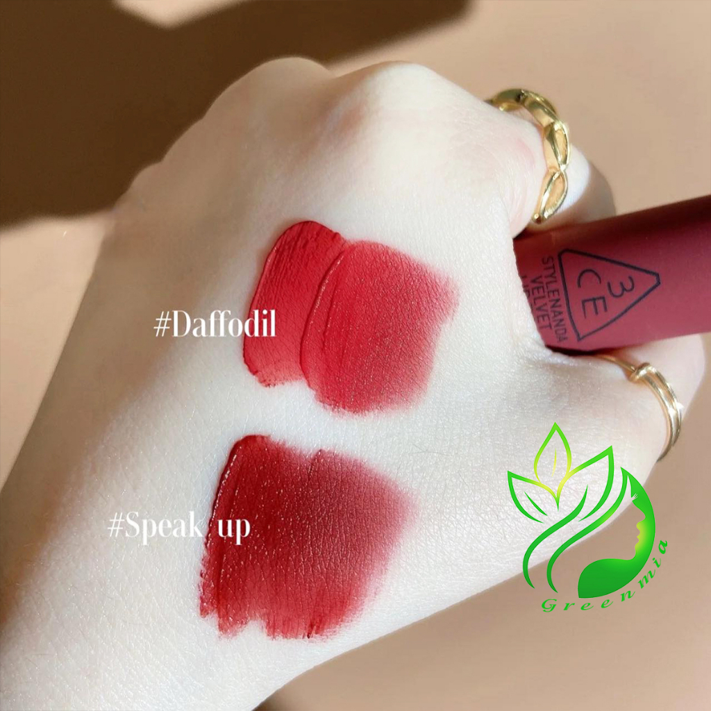 Son 3CE Velvet Lip Tint Daffodil Son Kem Tint Màu Đỏ Đất Lì Bền Màu Lâu Trôi